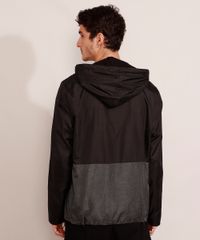 Jaqueta-Corta-Vento-Masculina-de-Nylon-com-Bolsos-e-Capuz-Preta-9973352-Preto_2