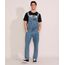 Macacao-Jeans-Masculino-Marmorizado-com-Bolsos-Azul-Medio-9985768-Azul_Medio_1