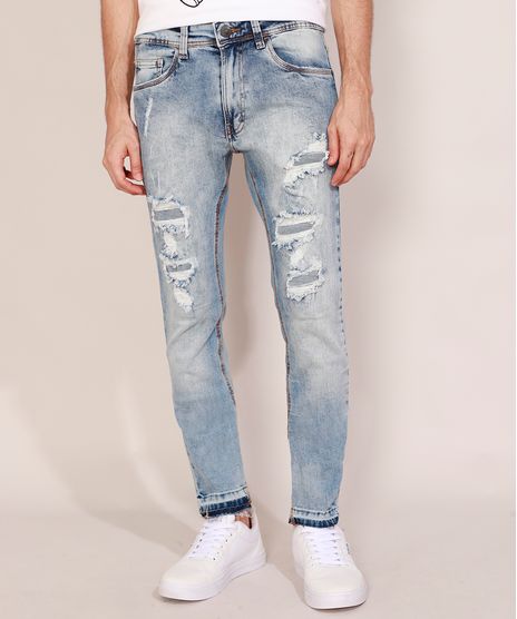 Calca-Jeans-Masculina-Skinny-Destroyed-Marmorizada-Azul-Claro-9964247-Azul_Claro_1