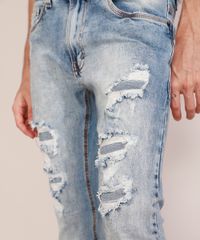 Calca-Jeans-Masculina-Skinny-Destroyed-Marmorizada-Azul-Claro-9964247-Azul_Claro_4