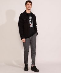 Calca-de-Moletom-Masculina-Relaxed-Skinny-com-Listras-e-Bolsos-Cinza-Mescla-Escuro-9971521-Cinza_Mescla_Escuro_3