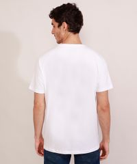 Camiseta-Masculina-Manga-Curta-com-Bordado-Floral-e-Listras-Gola-Careca-Branca-9984824-Branco_4