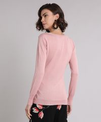 Sueter-Feminino-em-Trico-Manga-Longa-Gola-Redonda--Rose-8465830-Rose_2