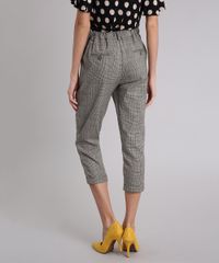 Calca-Feminina-Cropped-Xadrez-com-Barra-Dobrada-Kaki-9037091-Kaki_2