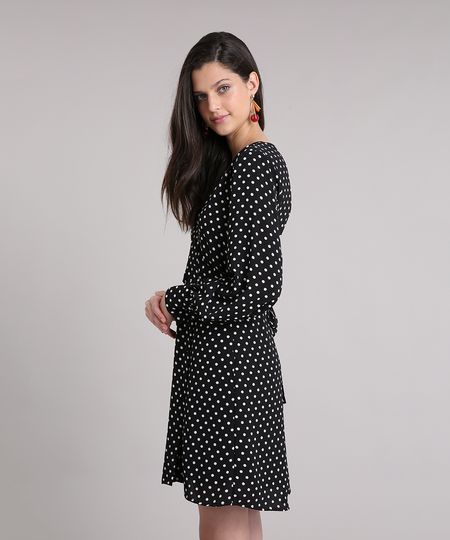 Vestido-Manga-Longa-de-Poa-em-Crepe-Com-Faixa-para-Amarrar-com-Decote-V-Preto-9250711-Preto_1 Vestido-Manga-Longa-de-Poa-em-Crepe-Com-Faixa-para-Amarrar-com-Decote-V-Preto-9250711-Preto_1