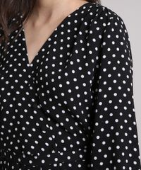 Vestido-Manga-Longa-de-Poa-em-Crepe-Com-Faixa-para-Amarrar-com-Decote-V-Preto-9250711-Preto_6