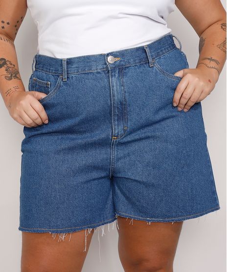 Short-Jeans-Feminino-Plus-Size-Mindset-Los-Angeles-Cintura-Alta-Azul-Medio-9987769-Azul_Medio_1