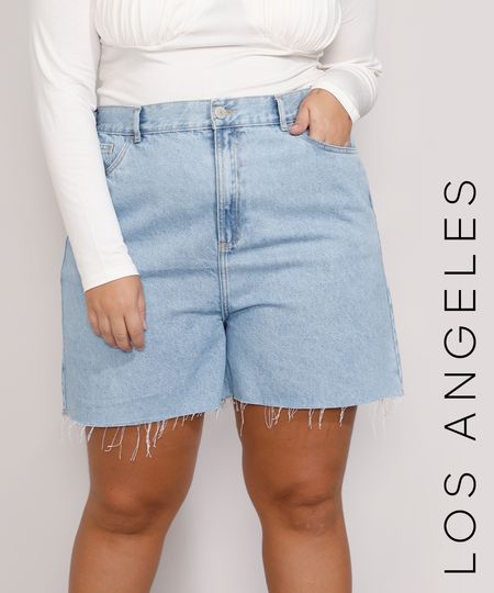 Short-Jeans-Feminino-Plus-Size-Mindset-Los-Angeles-Cintura-Alta-Azul-Claro-Marmorizado-9987769-Azul_Claro_Marmorizado_1