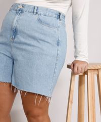 Short-Jeans-Feminino-Plus-Size-Mindset-Los-Angeles-Cintura-Alta-Azul-Claro-Marmorizado-9987769-Azul_Claro_Marmorizado_4