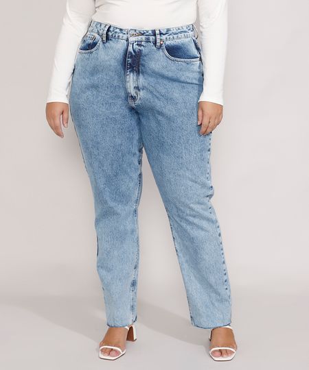 Calca-Jeans-Feminina-Plus-Size-Mindset-Reta-Loose-Copenhagen-Cintura-Super-Alta-Azul-Medio-Marmorizado-9987382-Azul_Medio_Marmorizado_1