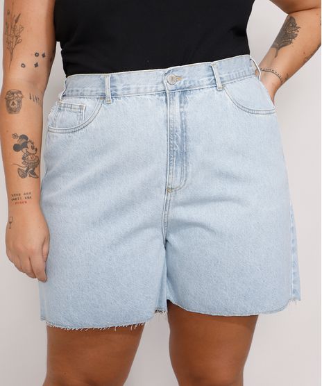 Short-Jeans-Feminino-Plus-Size-Mindset-Los-Angeles-Cintura-Alta-Azul-Claro-9987769-Azul_Claro_1