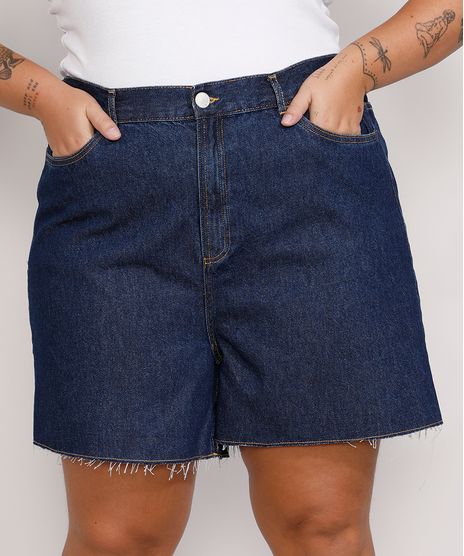 Short-Jeans-Feminino-Plus-Size-Mindset-Los-Angeles-Cintura-Alta-Azul-Escuro-9987769-Azul_Escuro_1