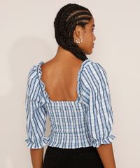 Blusa-Feminina-Estampada-Xadrez-Manga-Bufante-Cropped-com-Lastex-e-Babado-Decote-Reto-Azul-Escuro-9972551-Azul_Escuro_2