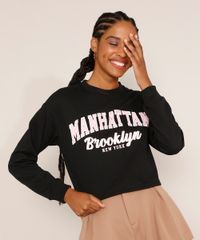 Blusa-de-Moletom-Feminina-Cropped--Manhattan--Flocada-Decote-Redondo-Preta-9981202-Preto_1