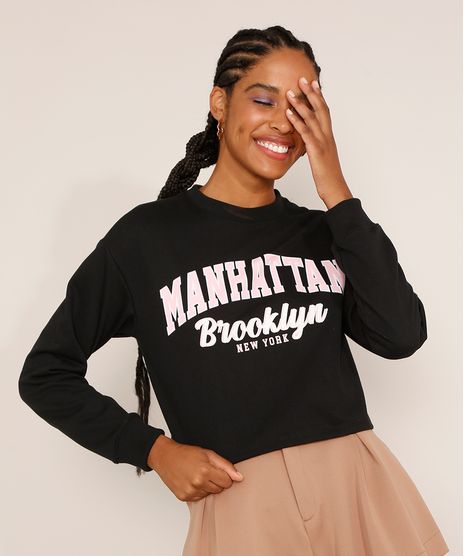 Blusa-de-Moletom-Feminina-Cropped--Manhattan--Flocada-Decote-Redondo-Preta-9981202-Preto_1