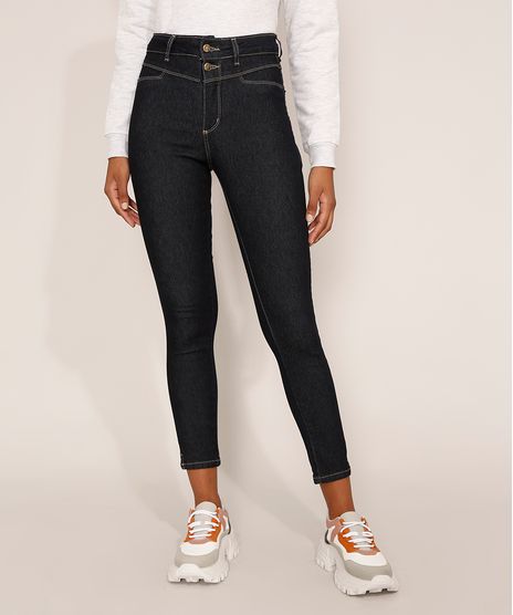 Calca-Jeans-Feminina-Cintura-Alta-Sawary-Cigarrete-360-Azul-Escuro-9983862-Azul_Escuro_1