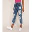 Calca-Jeans-Feminina-Mom-Cropped-Cintura-Super-Alta-Destroyed-Marmorizada-Azul-Escuro-9976721-Azul_Escuro_1