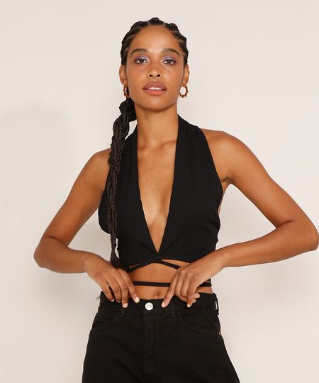 Top-Cropped-Feminino-Frente-Unica-Canelado-com-Amarracao-Preto-9988116-Preto_1