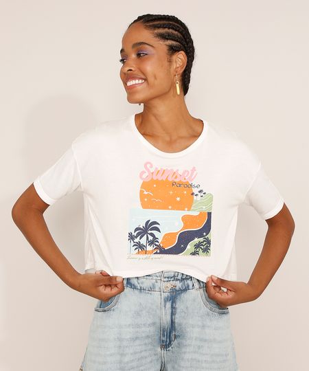Camiseta-Feminina-Manga-Curta-Cropped-Oversized--Sunset-Paradise--Decote-Redondo-Off-White-9981372-Off_White_1 Camiseta-Feminina-Manga-Curta-Cropped-Oversized--Sunset-Paradise--Decote-Redondo-Off-White-9981372-Off_White_1