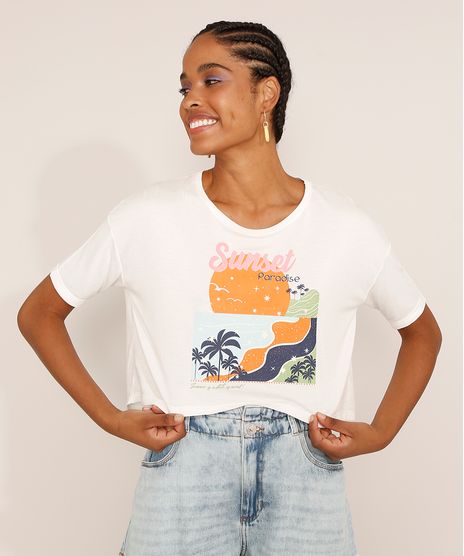 Camiseta-Feminina-Manga-Curta-Cropped-Oversized--Sunset-Paradise--Decote-Redondo-Off-White-9981372-Off_White_1