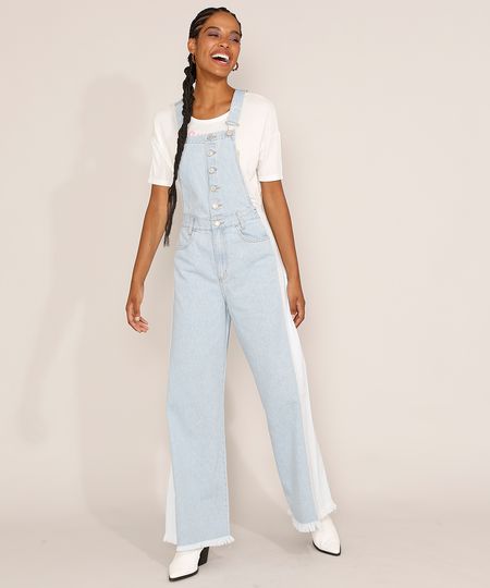 Macacao-Jeans-Feminino-Wide-Bicolor-com-Botoes-e-Barra-Desfiada-Azul-Claro-9985793-Azul_Claro_1