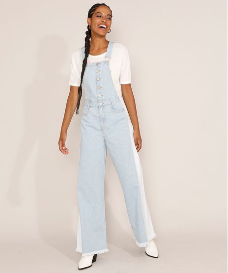 Macacao-Jeans-Feminino-Wide-Bicolor-com-Botoes-e-Barra-Desfiada-Azul-Claro-9985793-Azul_Claro_1