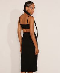 Vestido-Feminino-Midi-com-Vazado-e-Sobreposicao-Alca-Fina-Preto-9987328-Preto_2