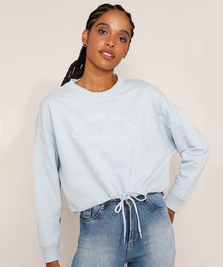 Blusa-de-Moletom-Feminina-Cropped-Oversized-com-Bordado--Common-Sense--e-Amarracao-Decote-Redondo-Azul-Claro-9976595-Azul_Claro_1 Blusa-de-Moletom-Feminina-Cropped-Oversized-com-Bordado--Common-Sense--e-Amarracao-Decote-Redondo-Azul-Claro-9976595-Azul_Claro_1