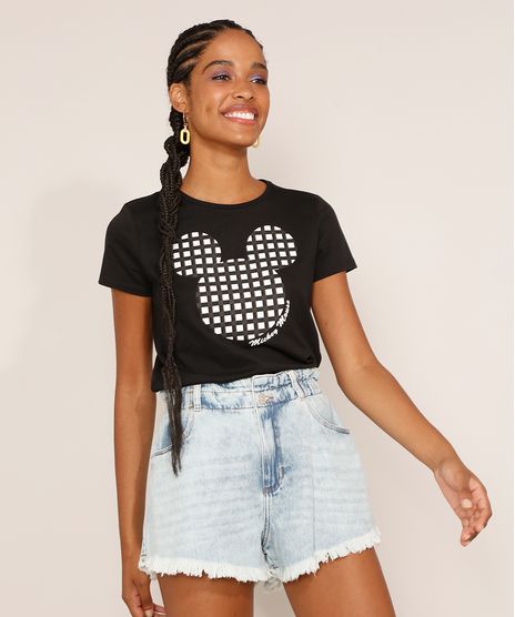 Camiseta-Feminina-Manga-Curta-Mickey-Decote-Redondo-Preta-9979632-Preto_1