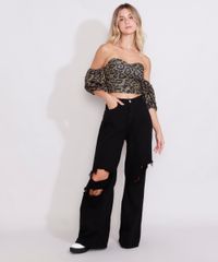 Blusa-Feminina-Ombro-a-Ombro-Cropped-Corset-Estampada-Animal-Print-Onca-Manga-Bufante-Verde-9994005-Verde_3