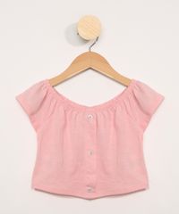Blusa-Infantil-Ombro-a-Ombro-Manga-Curta-com-Botoes-Rosa-Claro-9955311-Rosa_Claro_1