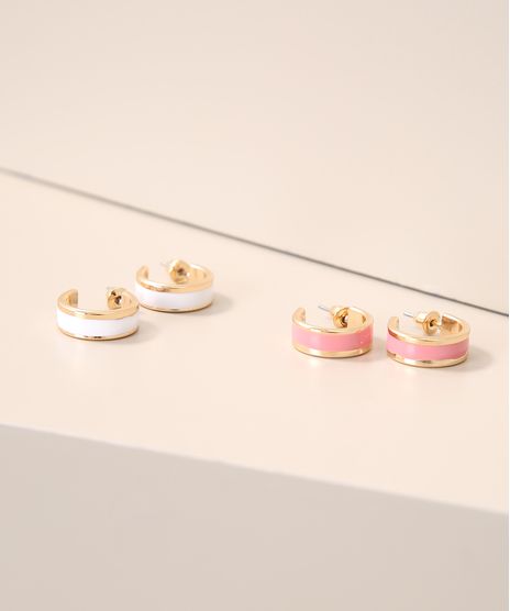 Kit-de-2-Brincos-Femininos-Argolas-com-Resina-Dourado-9976794-Dourado_1