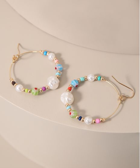 Brinco-de-Argola-Feminino-com-Micangas-e-Perolas-Dourado-9976807-Dourado_1
