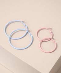 Kit-de-2-Brincos-Femininos-Argolas-Multicor-9976814-Multicor_1