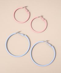 Kit-de-2-Brincos-Femininos-Argolas-Multicor-9976814-Multicor_2
