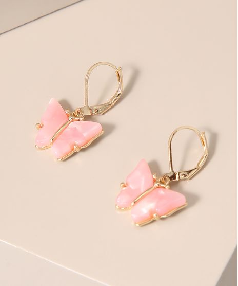 Brinco-Feminino-com-Pingente-de-Borboleta-Dourado-9976816-Dourado_1