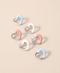 Kit-de-3-Brincos-Femininos-Coracao-com-Resina-Prateado-9976817-Prateado_1