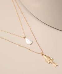 Colar-Feminino-Duplo-com-Pingente-de-Peixe-Perola-Dourado-9976818-Dourado_1