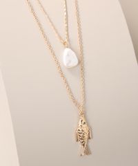 Colar-Feminino-Duplo-com-Pingente-de-Peixe-Perola-Dourado-9976818-Dourado_2