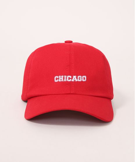 Bone-Masculino-Aba-Curva-com-Bordado--Chicago--Vermelho-9981608-Vermelho_1