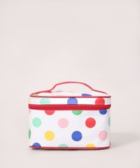 Necessaire-Feminina-Retangular-Estampada-Poa-com-Alca-Branca-9985496-Branco_1