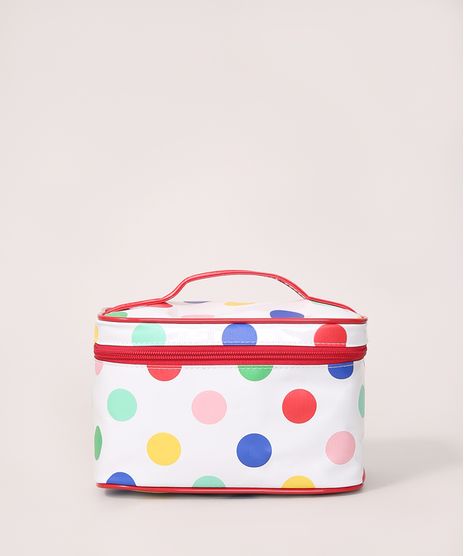 Necessaire-Feminina-Retangular-Estampada-Poa-com-Alca-Branca-9985496-Branco_1