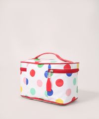 Necessaire-Feminina-Retangular-Estampada-Poa-com-Alca-Branca-9985496-Branco_3