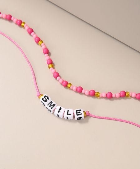Kit-de-2-Colares-Femininos-Micangas--Smile--Rosa-9976823-Rosa_1