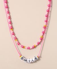 Kit-de-2-Colares-Femininos-Micangas--Smile--Rosa-9976823-Rosa_2
