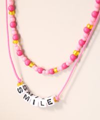 Kit-de-2-Colares-Femininos-Micangas--Smile--Rosa-9976823-Rosa_3