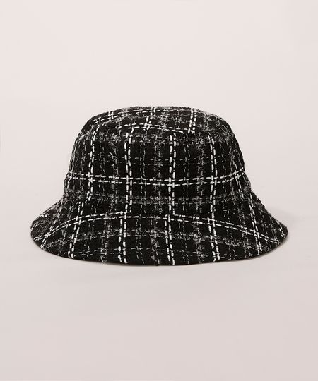 Bucket-Hat-Feminino-Dupla-Face-Estampado-Xadrez-Preto-9981561-Preto_1