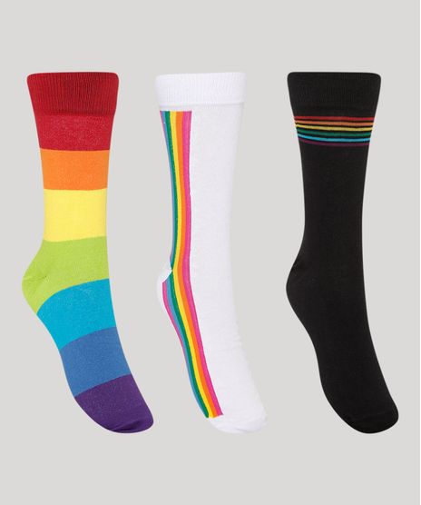 Kit-de-3-Meias-Masculinas-Pride-Cano-Alto-Multicor-9980721-Multicor_1