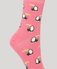 Meia-Feminina-Cano-Alto-Estampada-de-Tucanos-Rosa-9983295-Rosa_3