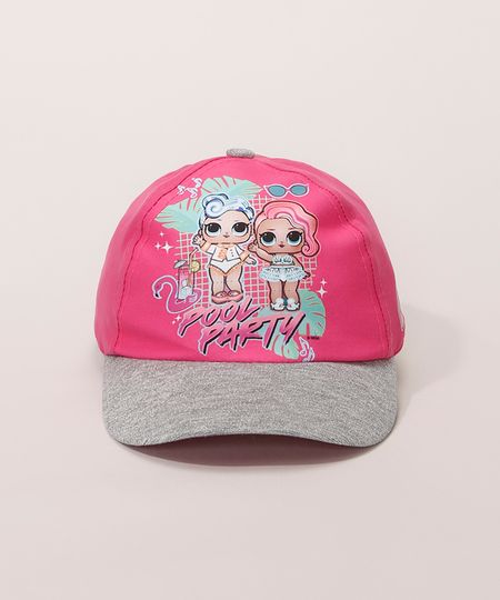 Bone-Infantil-Aba-Curva-LOL-com-Brilho-Rosa-9947990-Rosa_1